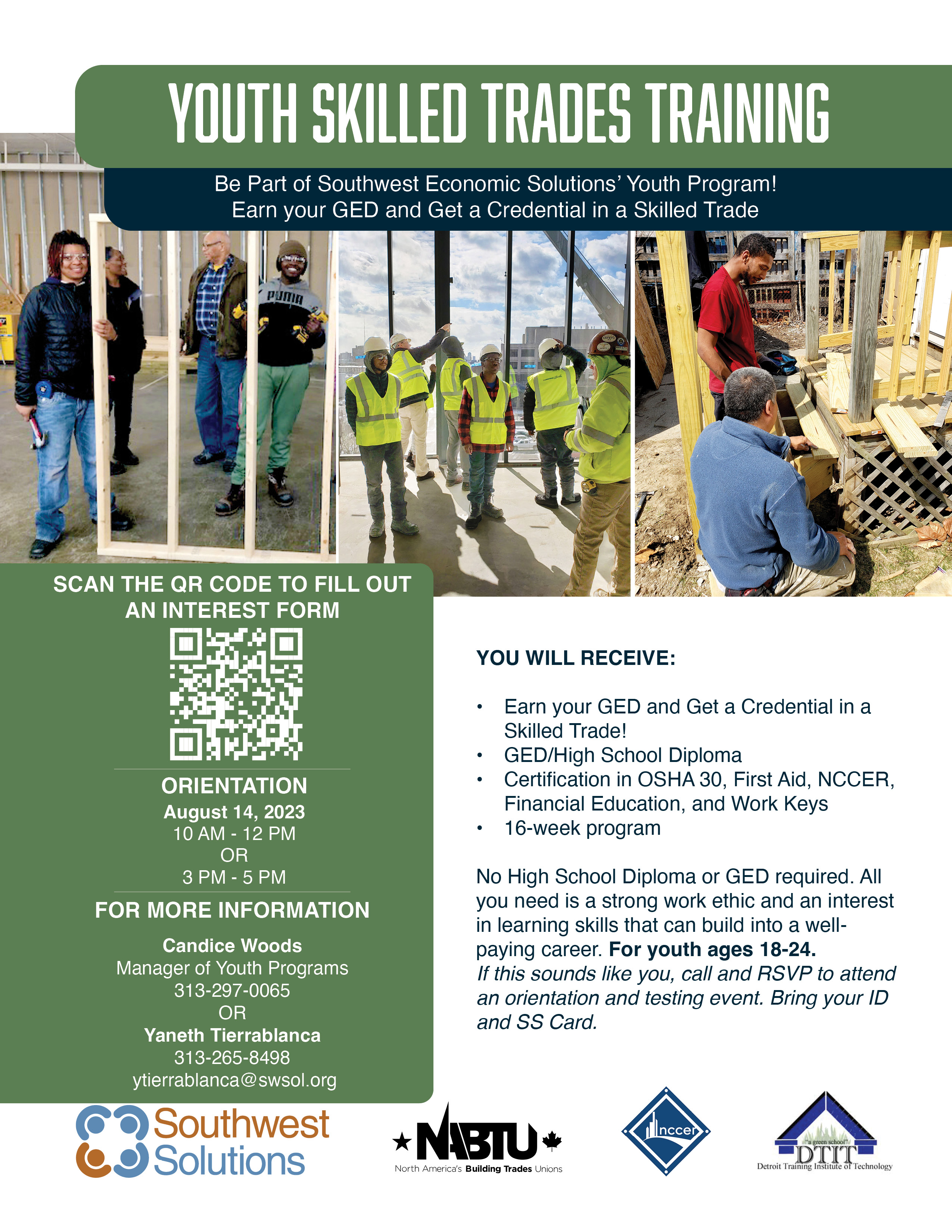 Youth Skilled Trades Training Info