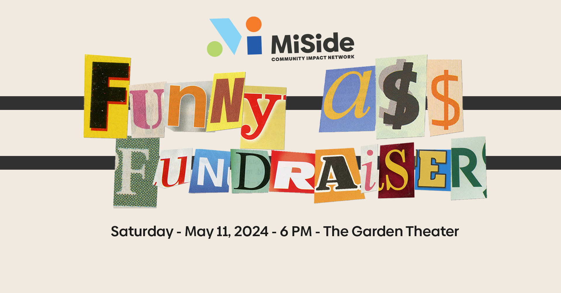 Funny A$$ Fundraiser, Comedy show at the Garden Theater on May 11, 2024